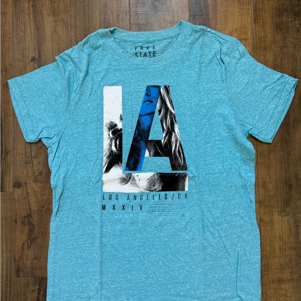 Free State Blue Graphic T-Shirt for Men